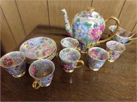 15 Piece Handpainted Demitausse Tea Set
