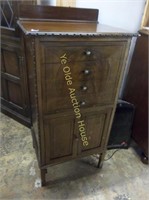 Exceptional Inlaid Mahogany Music Cabinet With