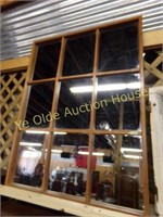 Oak Window Pane Mirror