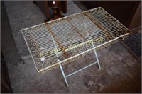 Wrought Iron Folding Patio Table