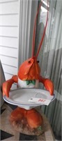Figural lobster chef serving platter