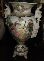 A. Capodimonte signed double handled decorated
