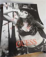 Autographed Guess model poster