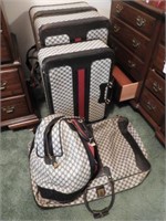 Vintage Gucci designer 5pc luggage set
