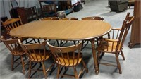 Tell City Maple table w/8 chairs