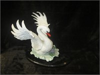 SWAN ON WOOD STAND