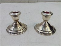 Pair of AMC #451 Weighted Sterling Candle Holders