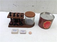 Vyg Pipe Holder w/ Pipes Unopened Tin +