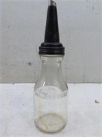 Vtg Oil Bottle w/ Metal Pour Spout