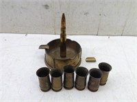 Trench Art  US Military Ashtray & Little Cups