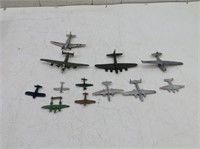 (12) Mini Airplanes  (10) Metal (2) Plastic
