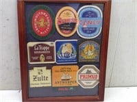 Framed (9) Beer Coasters