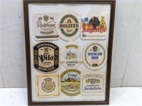 (9) Different Framed Beer Coasters