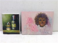 (2) Paintings on Canvas