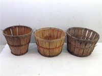 (3) Peach/Apple Baskets