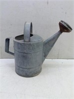 Nice (8) Qt Galvanized Watering Can w/ Brass Spout