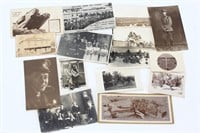 Group of Assorted Early Postcards and Military