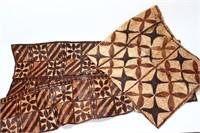 Two Pacific Islands Tapa Cloths,