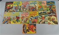 13pc Golden Age Lone Ranger Comic Books