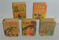 5pc Vtg Tom Mix Big Little Book Lot