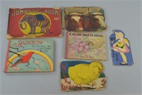 Vtg Paint & Color Book Lot w/ Chicken Lickin