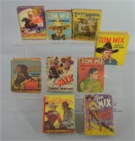 9pc Vtg Tom Mix Childrens Story Book Lot