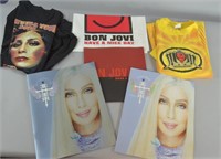 Music Shirt & Program Lot-Cher, Bon Jovi