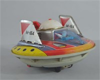 Vtg M-164 B/O Space Ship Toy-Missing Batt Covers