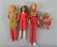 4pc Vtg Doll Lot w/ Barbie, Steiff Mucky+