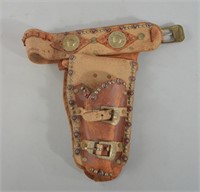 Vtg Roy Rogers Double Holster & Belt