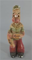 Vtg Carnival Chalkware Popeye Figure