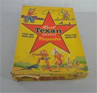 Vtg Western Real Texan Chap & Skirt Set in Box