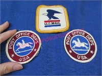 (3) u.s. post office patches