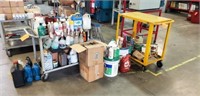 (lot 2) carts and miscellaneous cleaning supplies