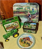 John Deere Metal Tray, Lunch Box, Tractor, etc