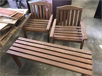 Small children’s wood patio set