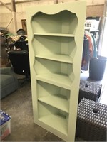 Green handmade corner cupboard nice 

71 inches