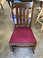 Small vintage rocker with cushion excellent