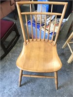 Spindle back wooden chair