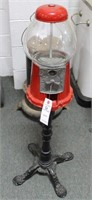 REPRODUCTION GUM BALL MACHINE ON CAST IRON STAND