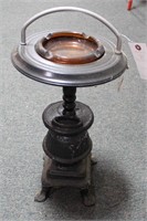 1960'S POT BELLY STOVE SMOKING STAND - 18"