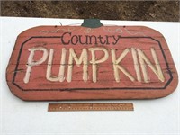 Country Pumpkin Wooden Sign