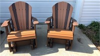 New Amish Made Adirondack Glider Rockers