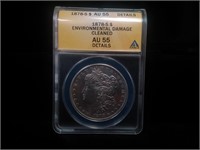 1878 S Morgan Silver Dollar AU 55 Details