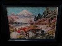 Framed Japanese Silk Art