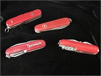 (4) Swiss Army and Style Knives