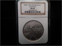 2006 P Ben Franklin Commemorative Silver Dollar