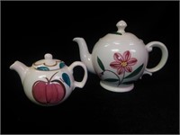 Shawnee Pottery flower teapot & Apple Mini Teapot