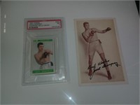 Jack Dempsey Vintage Post Card and PSA Graded Card