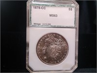 1878 CC Morgan Silver Dollar MS 63